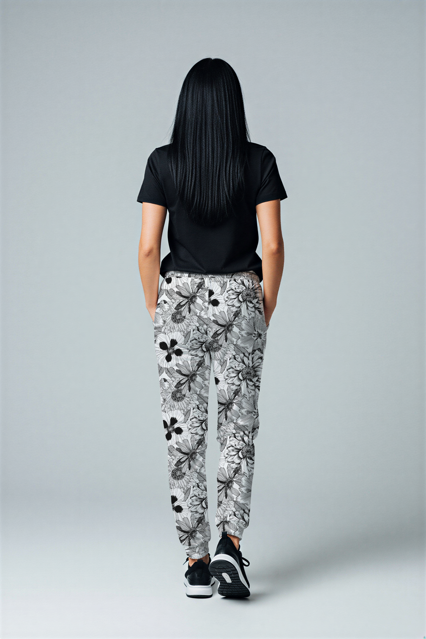 Edit II - Floral Print Athletic Joggers