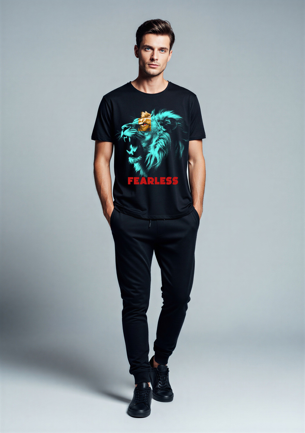 Fearless Lion Unisex Oversized Tee