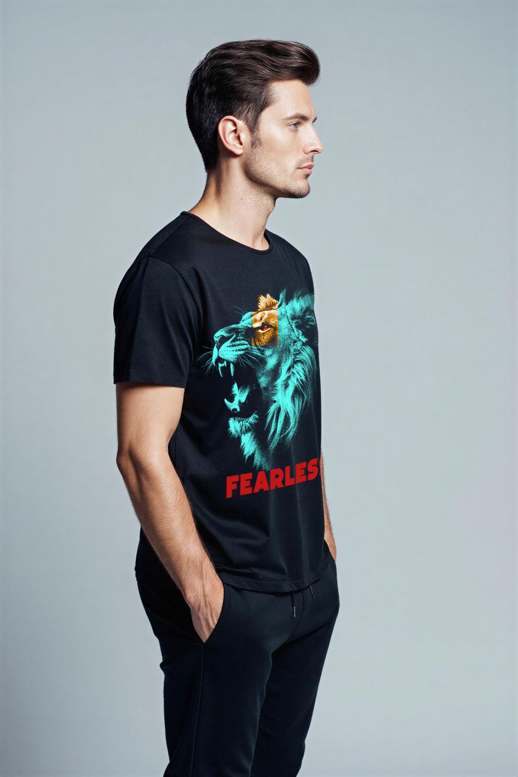 Fearless Lion Unisex Oversized Tee
