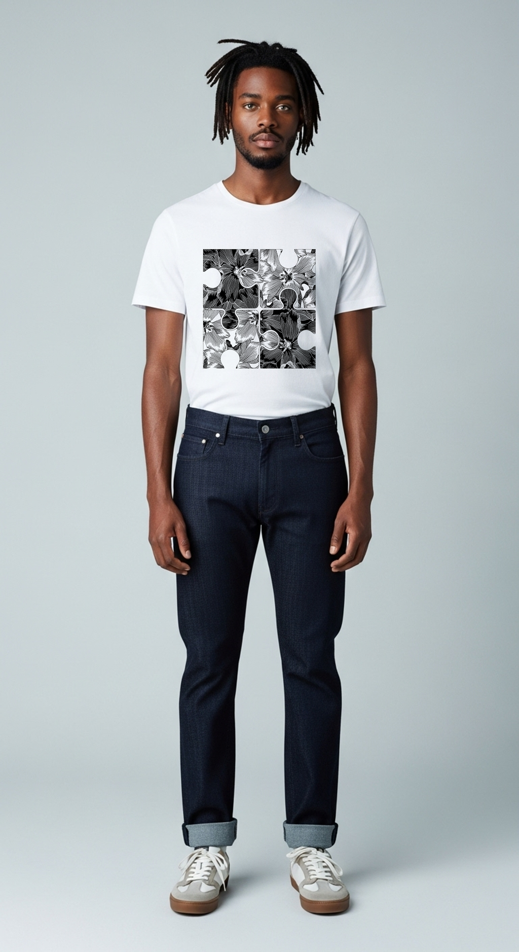 Edit II - Jigsaw Floral Pattern Tee