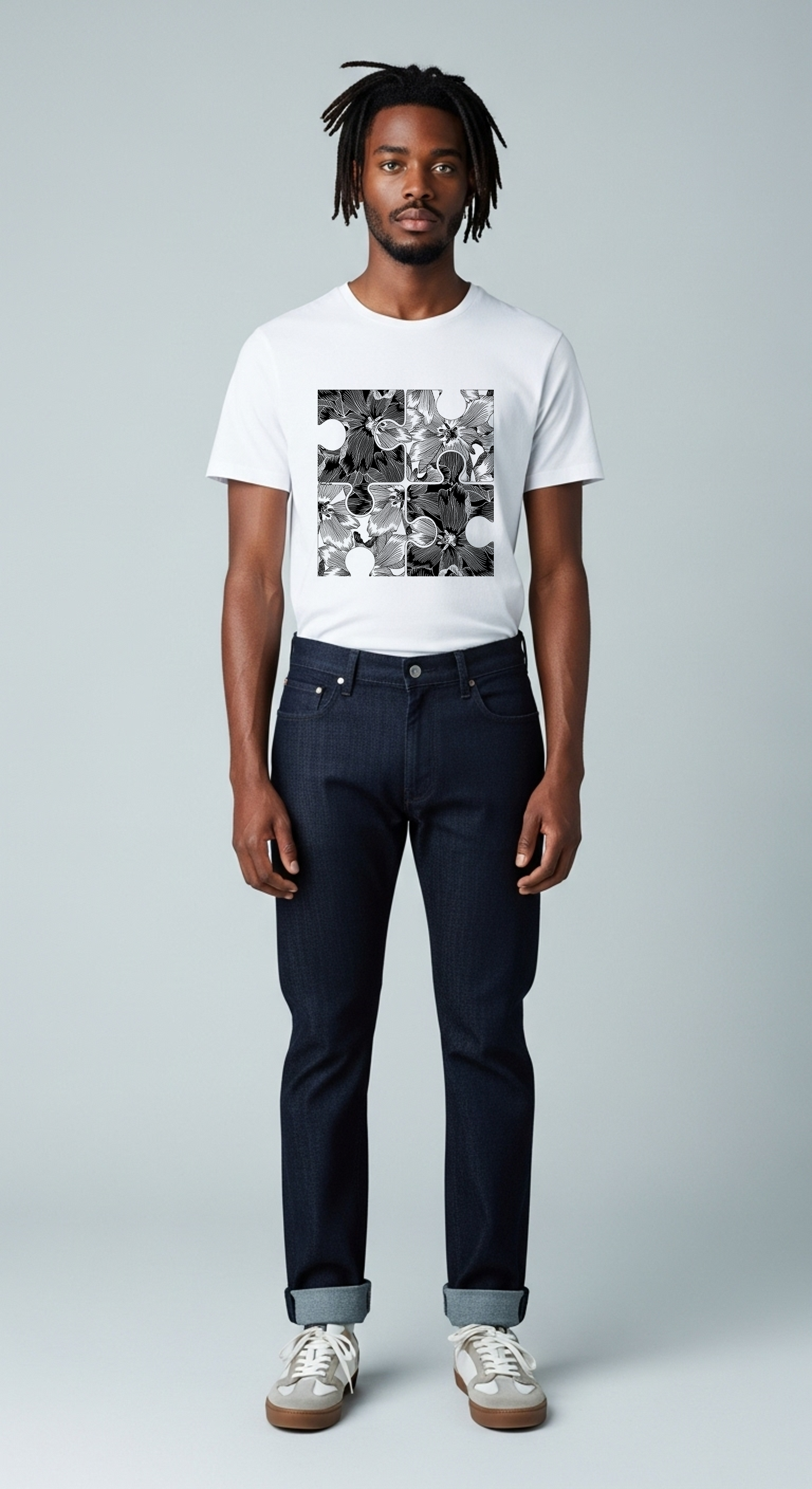 Edit II - Jigsaw Floral Pattern Tee