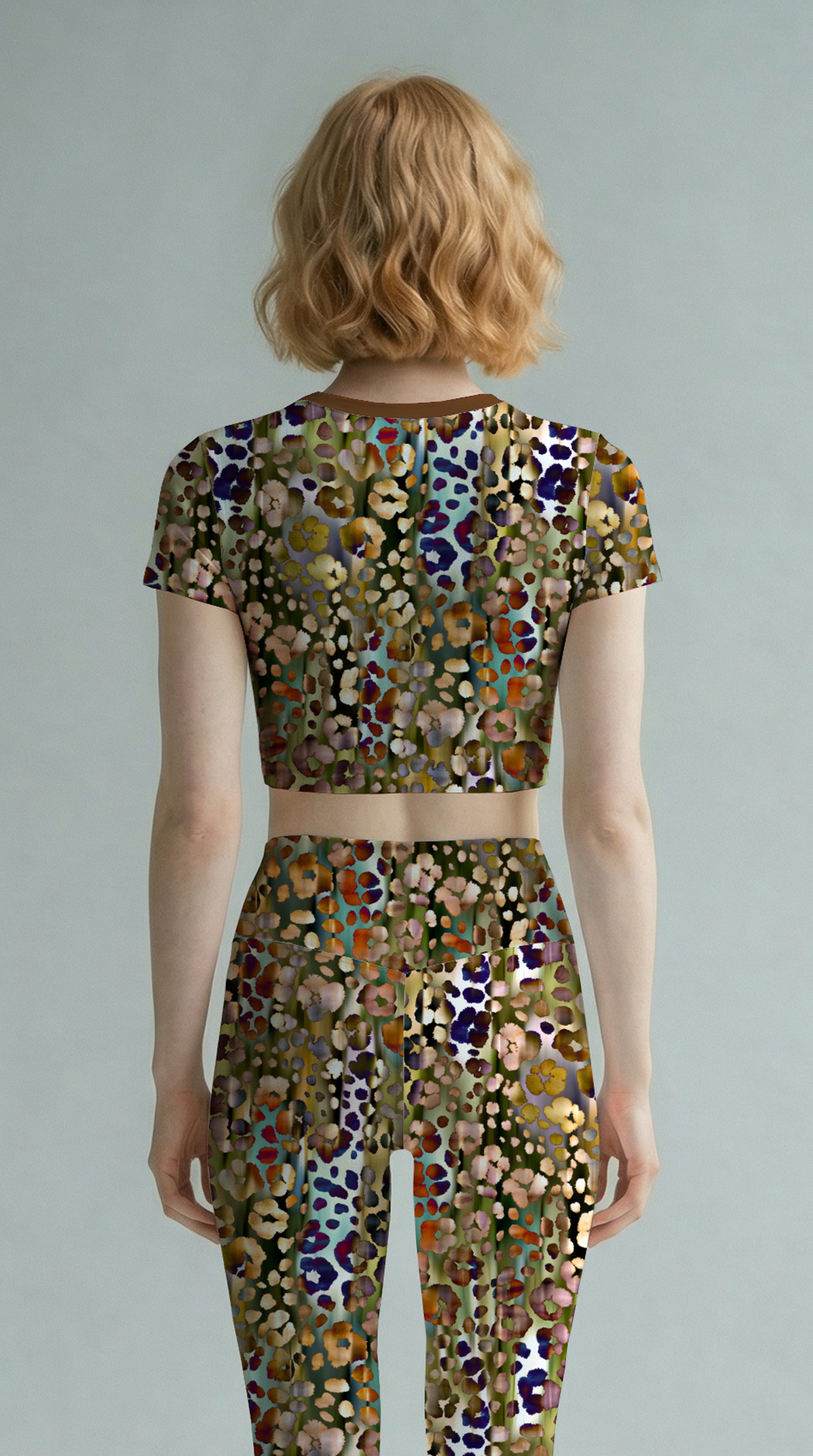 Multi Leopard Crop Tee