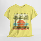 West Coast Holiday Tee with sunset and Palm trees