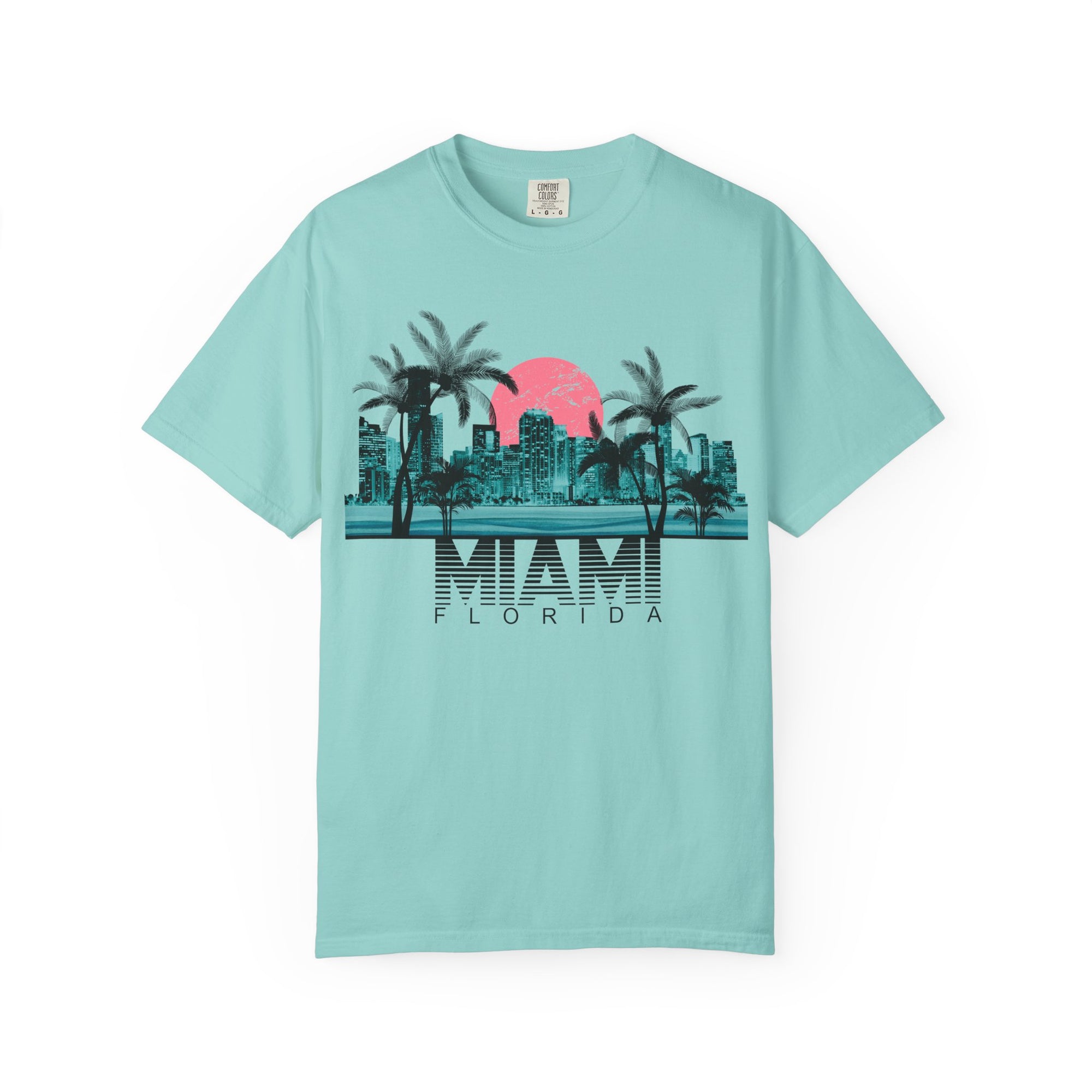 Miami Beach Graphic Tee - Souvenir Travel Shirt for Summer Vibes