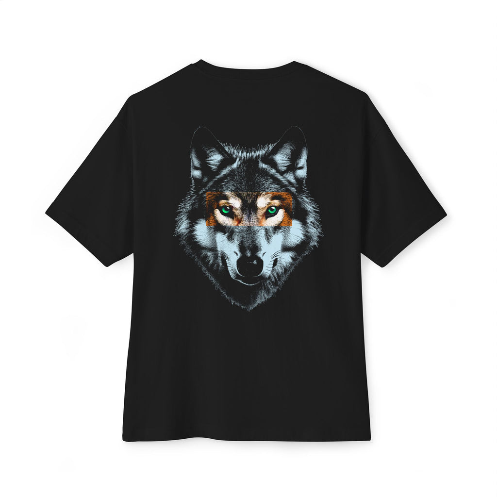 Fearless Wolf Graphic Tee, Unisex Oversized T-Shirt, Gift for Nature Lovers