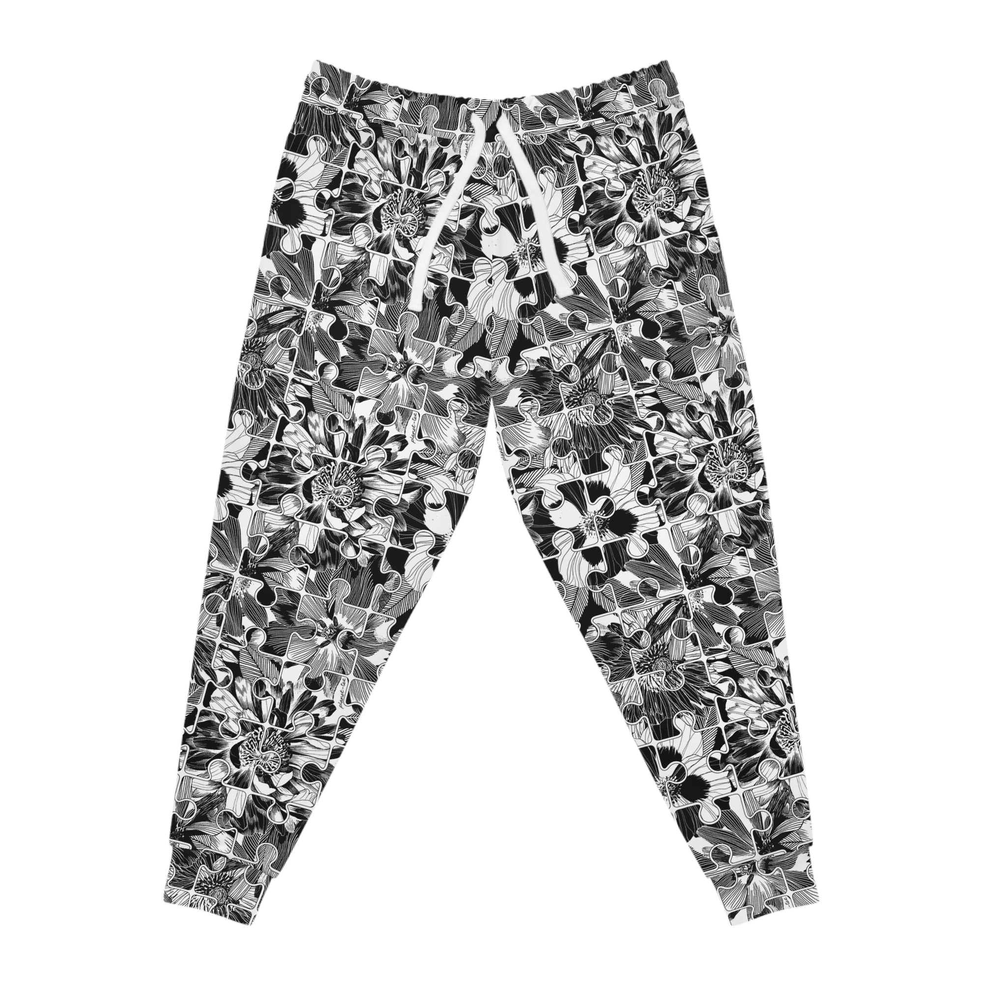 Edit II - Jigsaw Floral Print Athletic Joggers