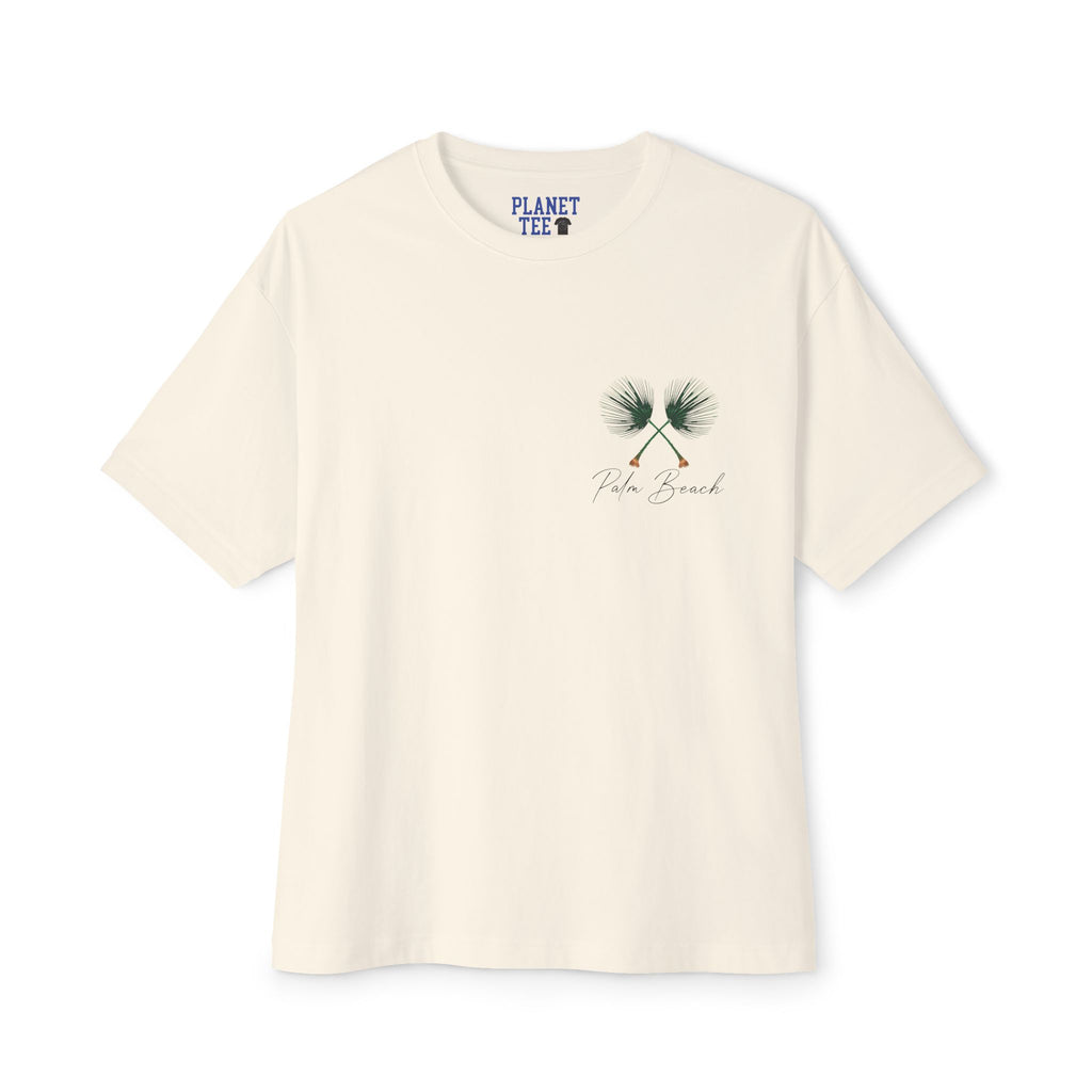 Florida Palm Tree Oversized Tee - Unisex Beach Graphic Shirt