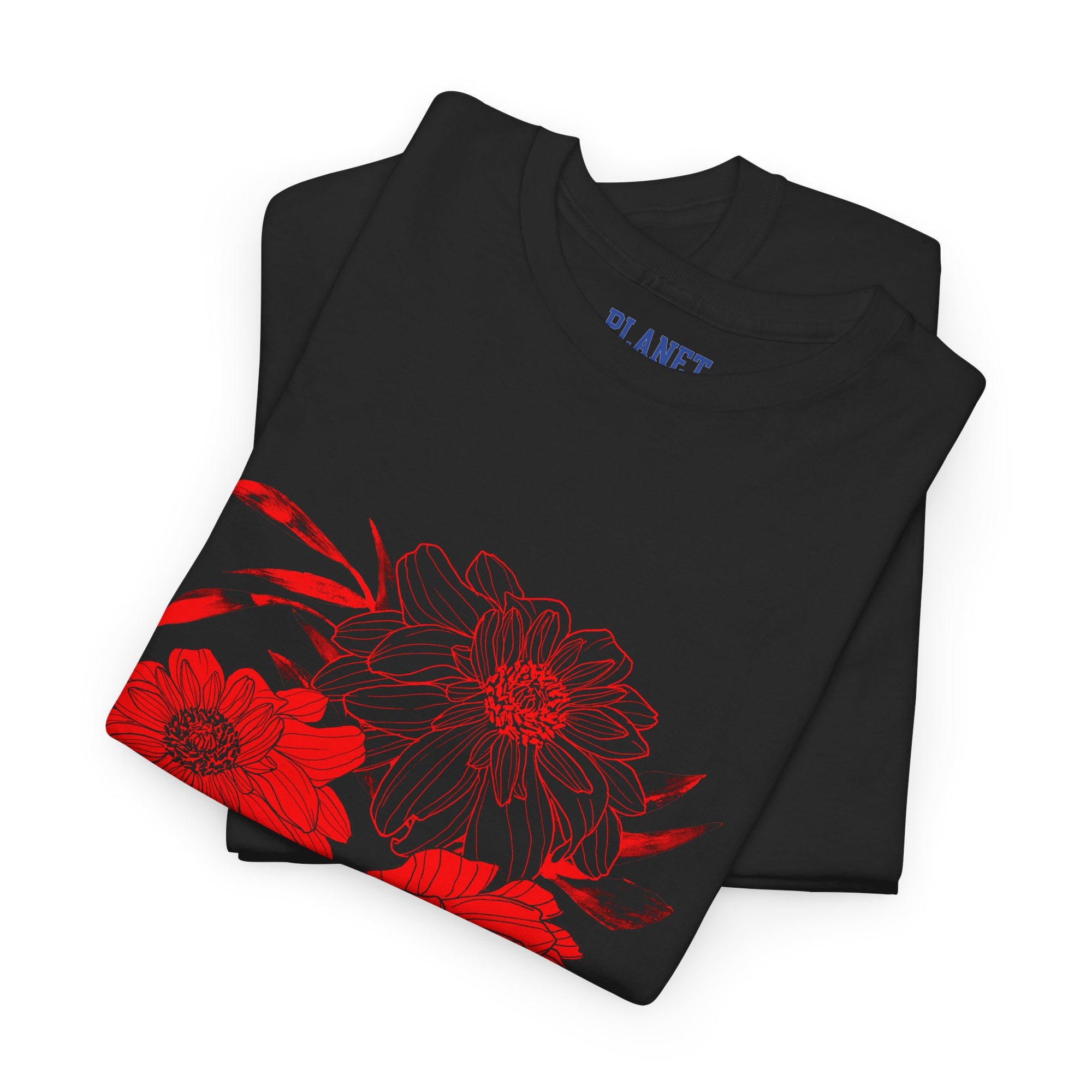 EDIT COLLECTION - Red Flower Black Tee