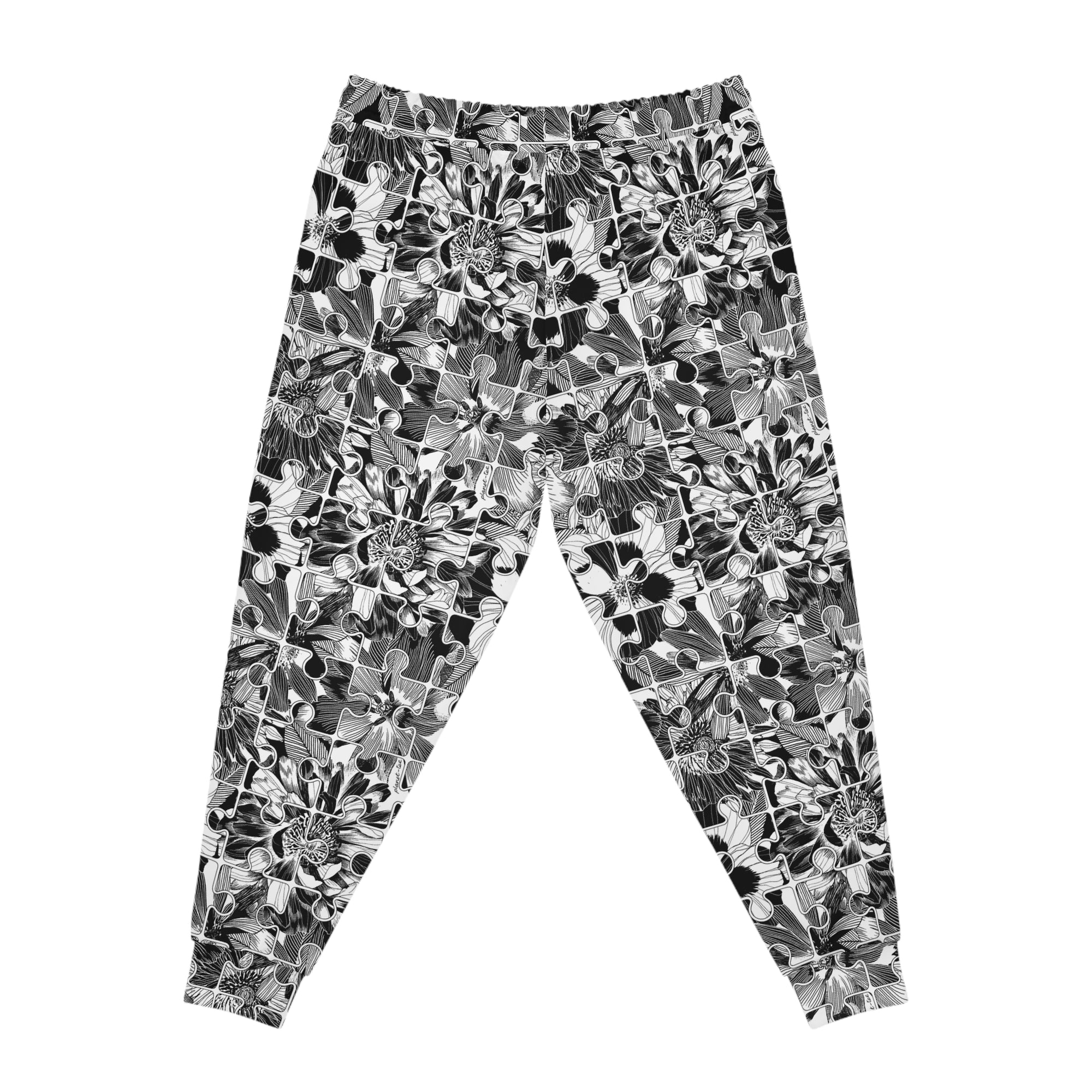 Edit II - Jigsaw Floral Print Athletic Joggers