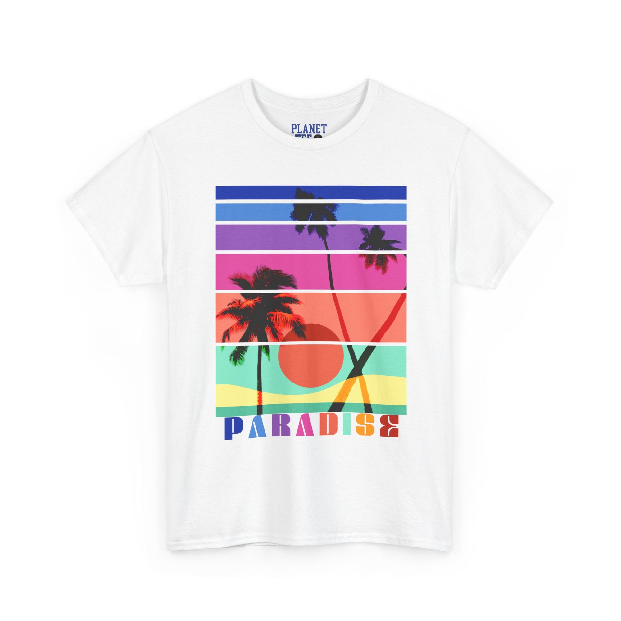 Rainbow Paradise Palm Cotton Tee