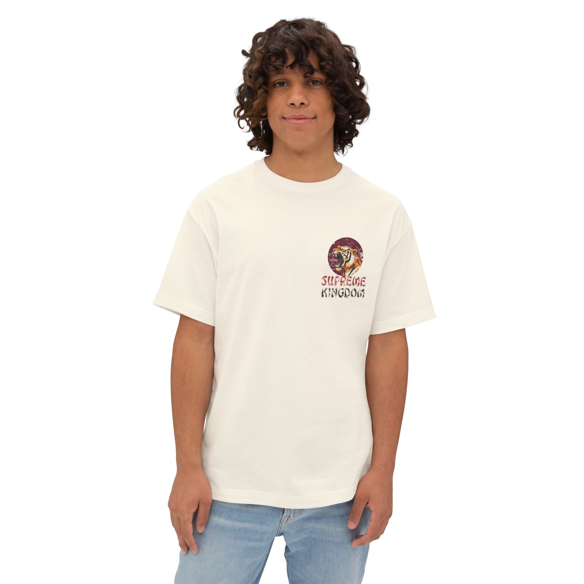 Vintage Tiger Tee - Oversized Retro Unisex Cotton Shirt