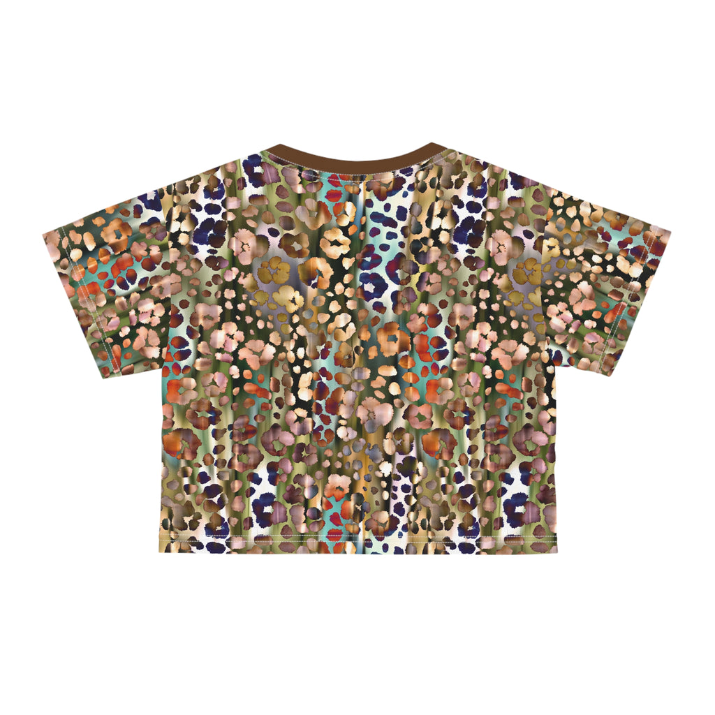 Multi Leopard Crop Tee