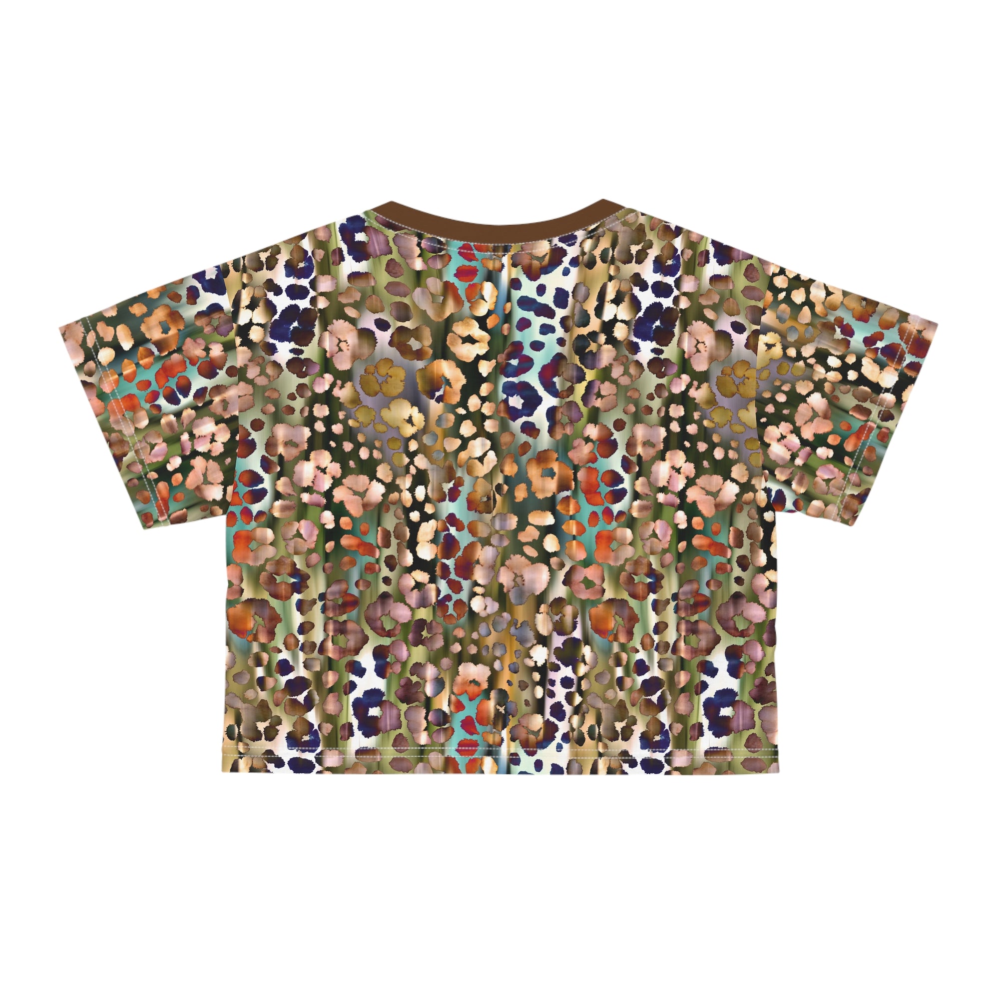 Multi Leopard Crop Tee
