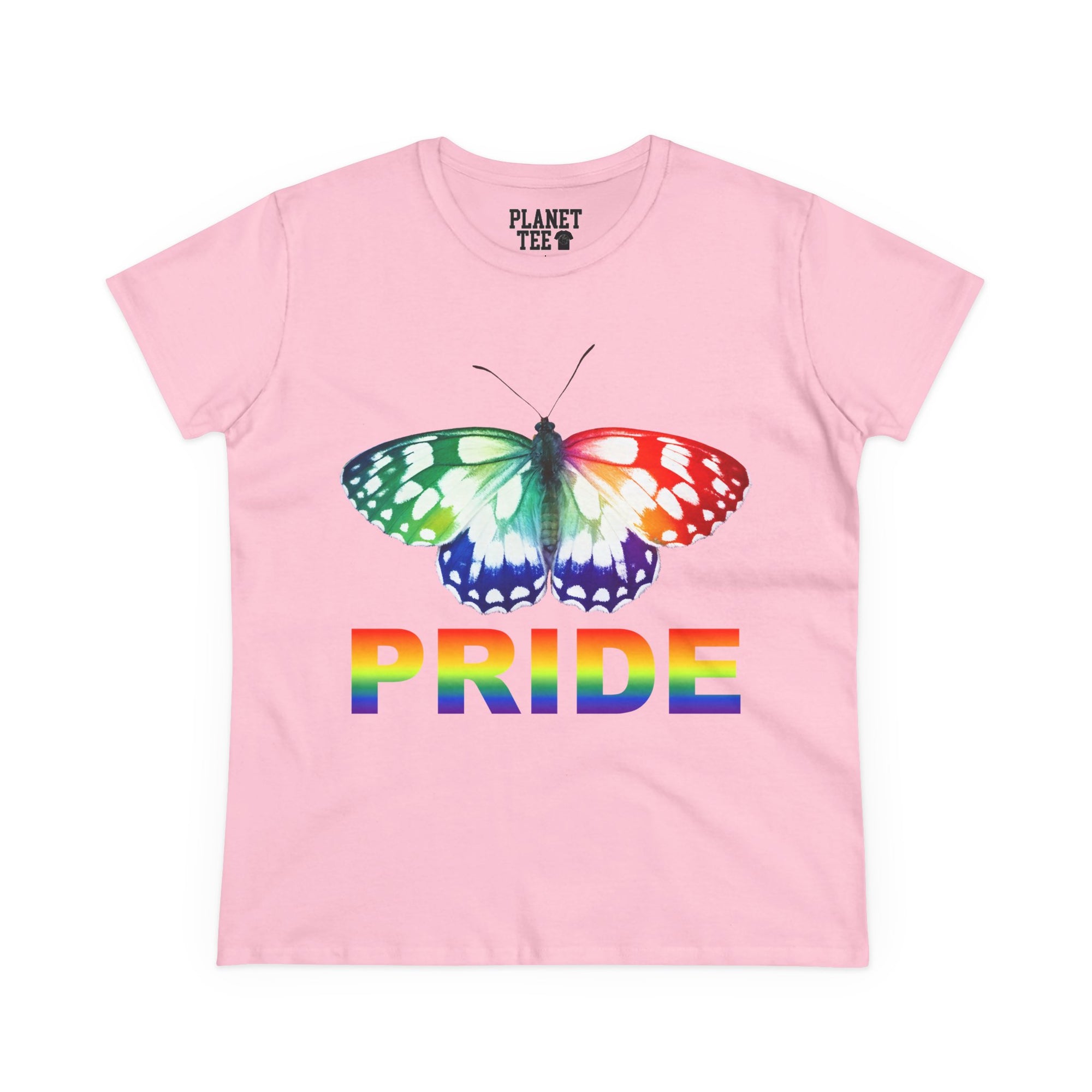 Colorful Pride Butterfly Tee - Women's Cotton T-Shirt - LGBTQ Fashion