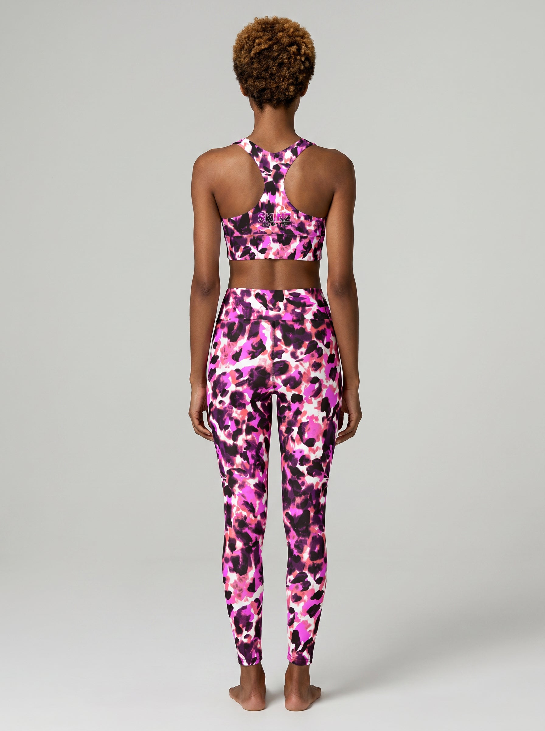 Brushstroke Animal Longline Sports Bra