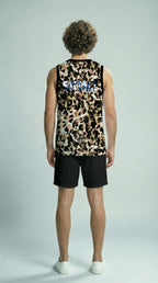 Abstract Leopard Print Basketball Jersey
