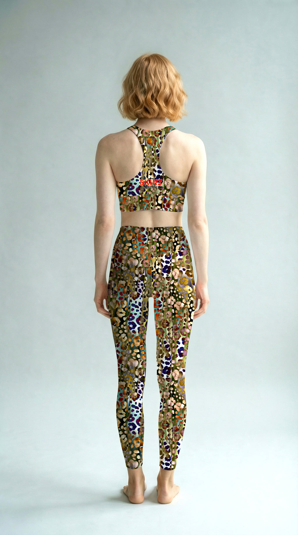 Multi Layered Leopard Longline Sports Bra