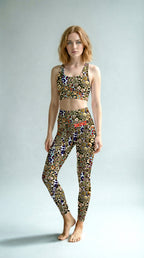 Multi Layered Leopard Longline Sports Bra