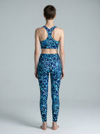 Waterbrushed Leopard Longline Sports Bra