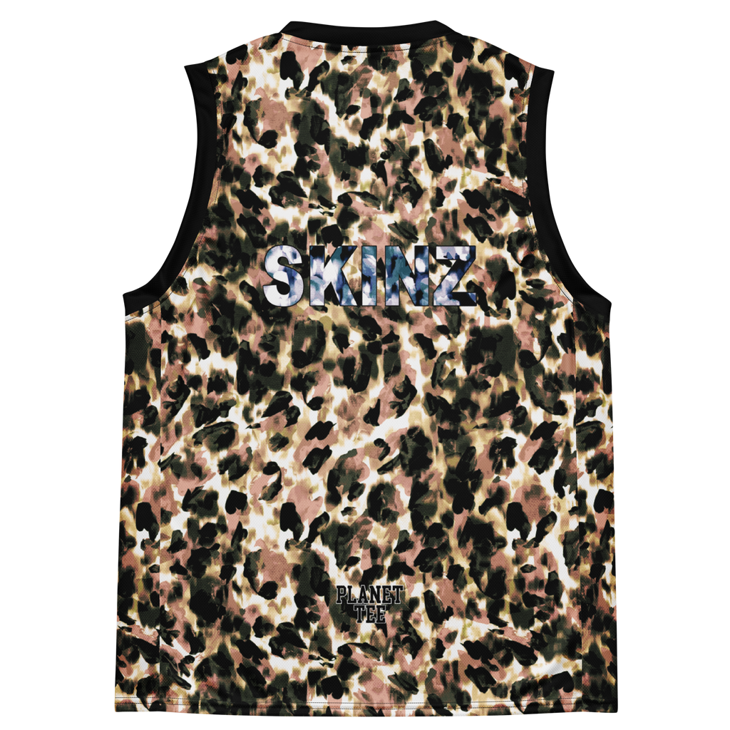 Abstract Leopard Print Basketball Jersey