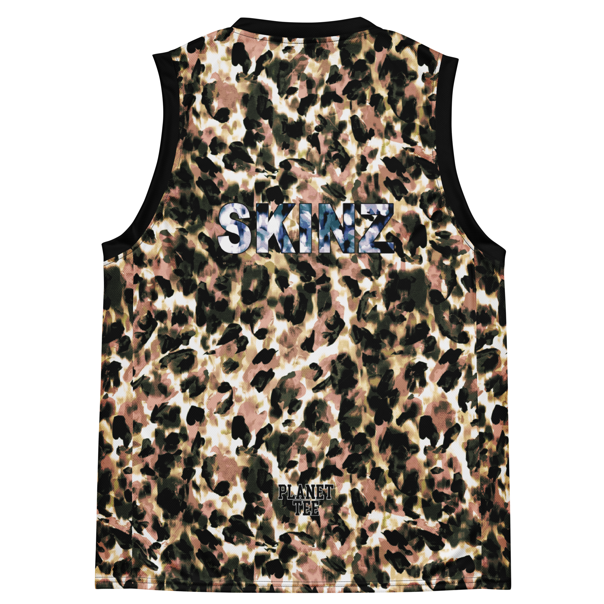 Abstract Leopard Print Basketball Jersey