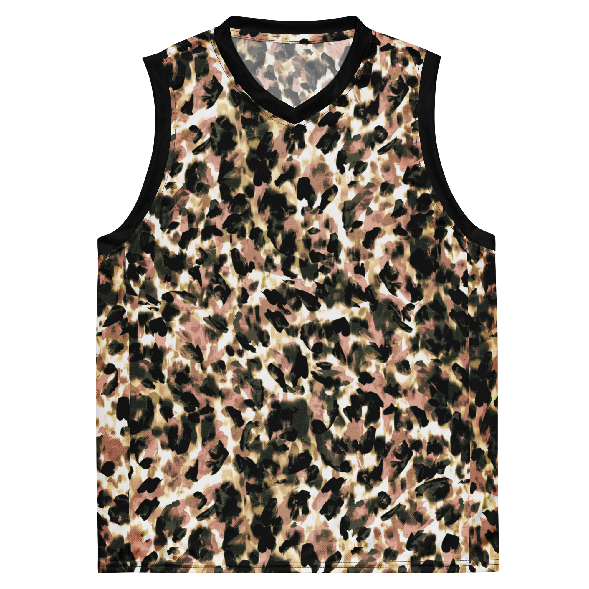 Abstract Leopard Print Basketball Jersey