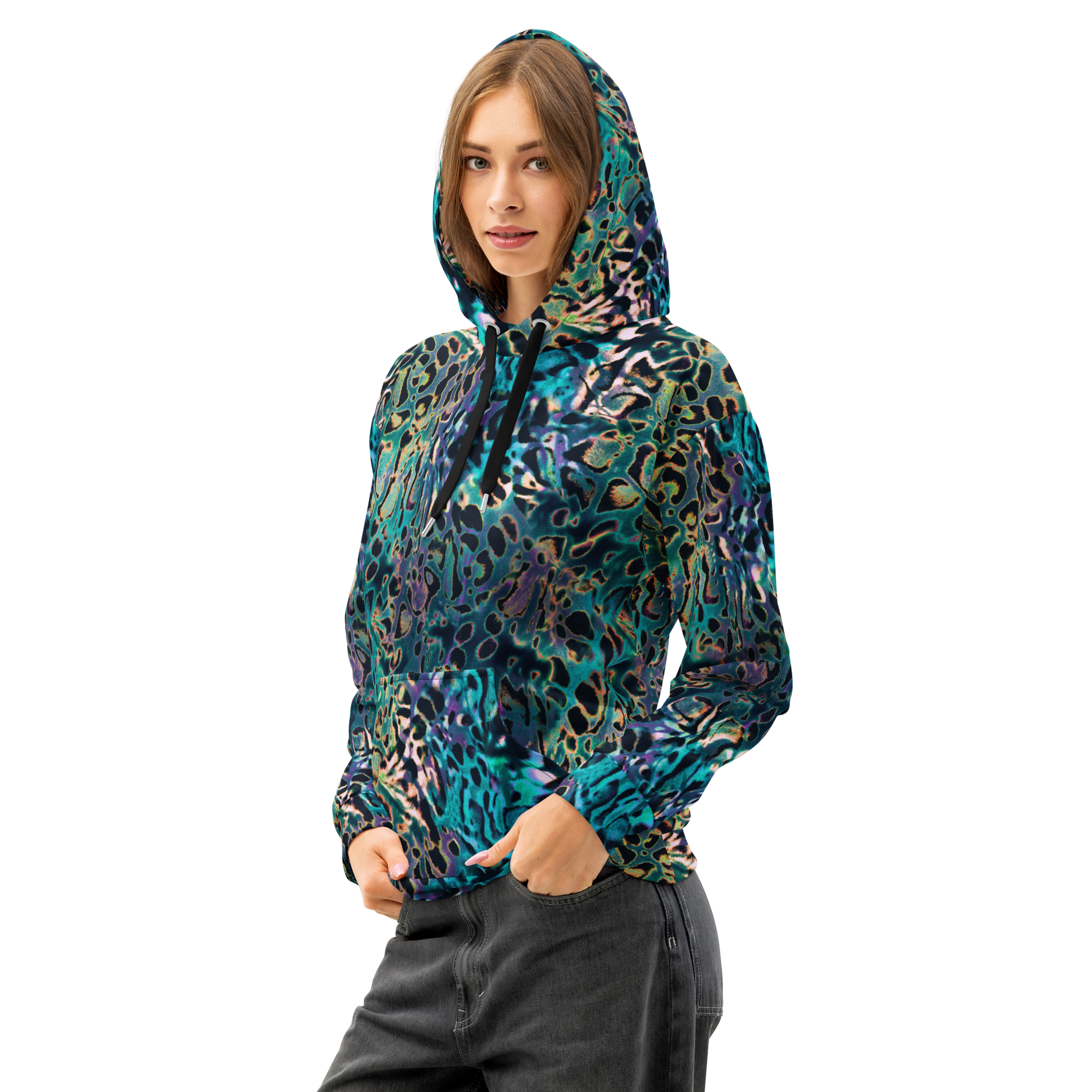 Jaguar Print Unisex Hoodie Without Logo