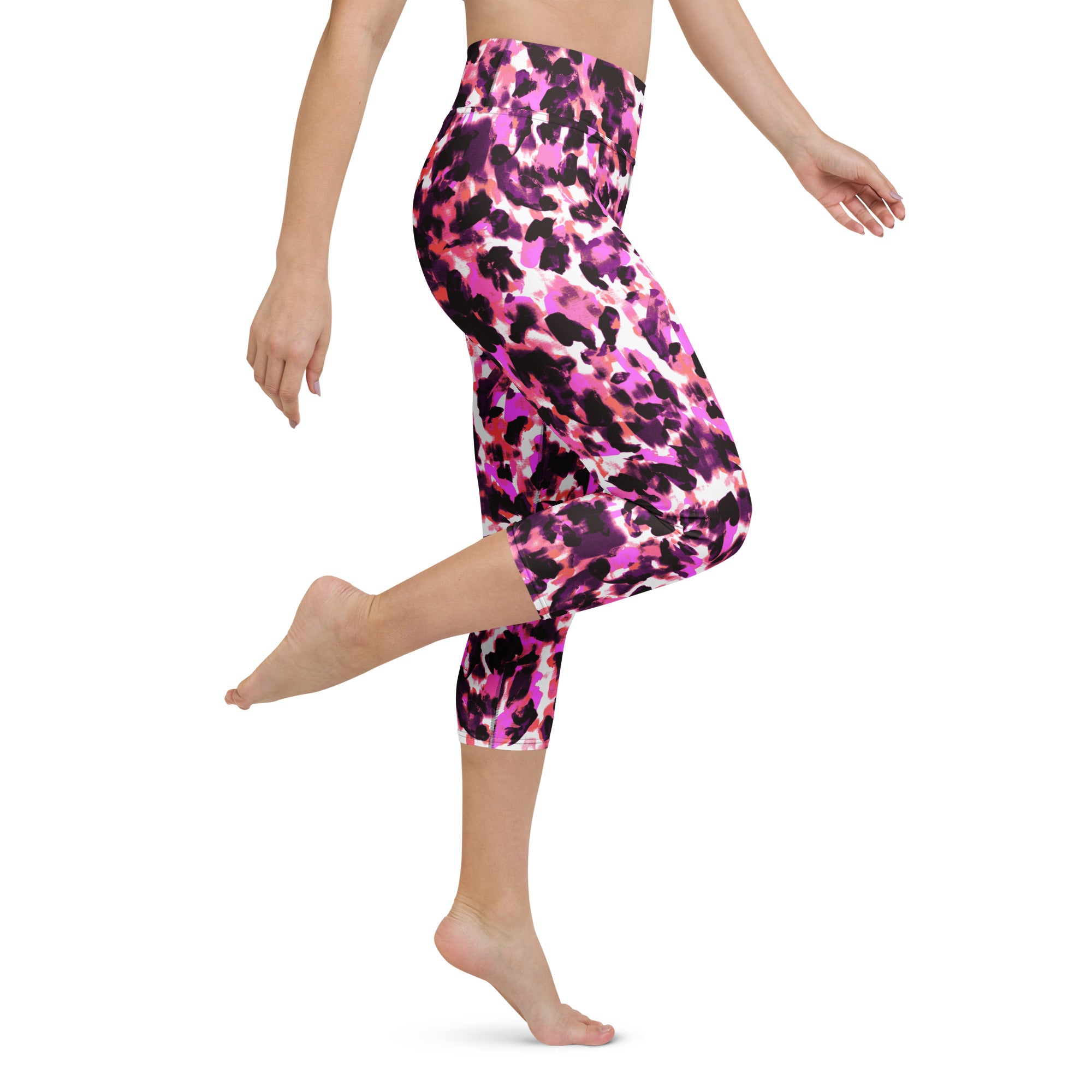 Brushstroke Animal Yoga Capri Leggings