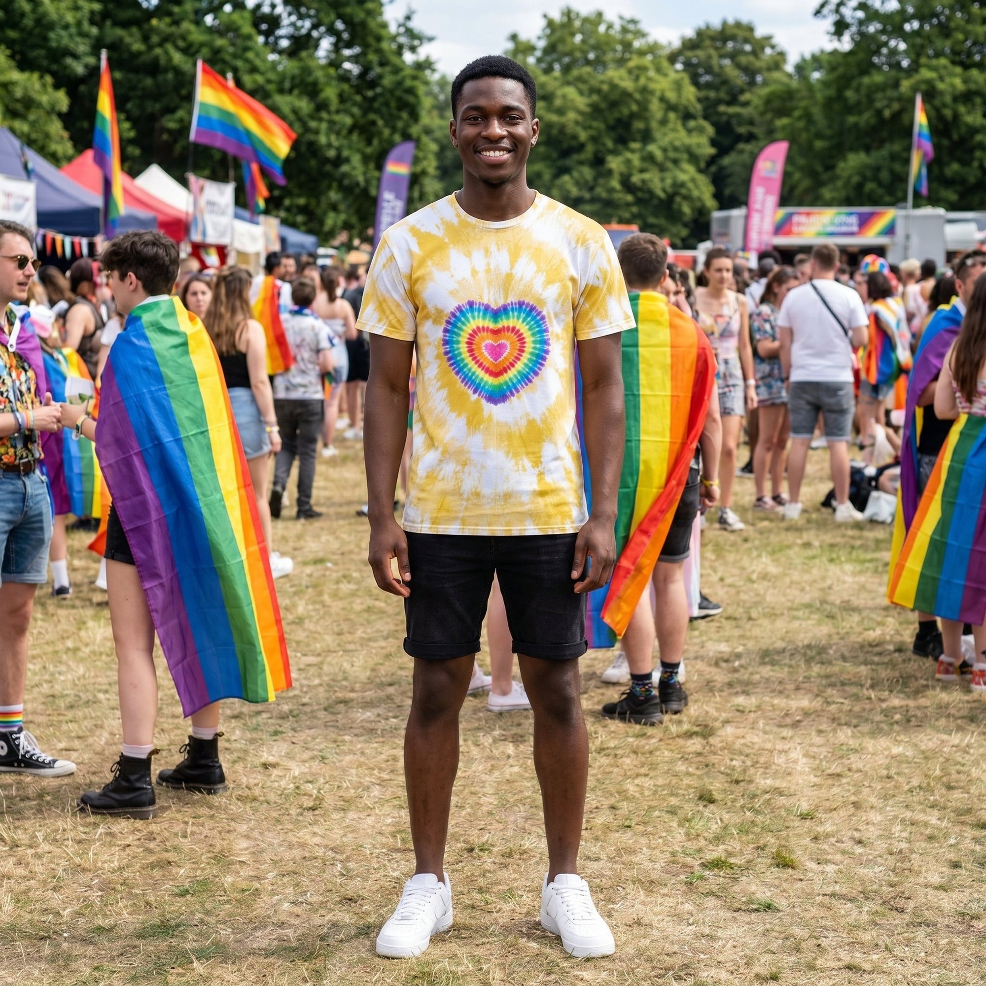 Men’s Tie Dye Heart Tee