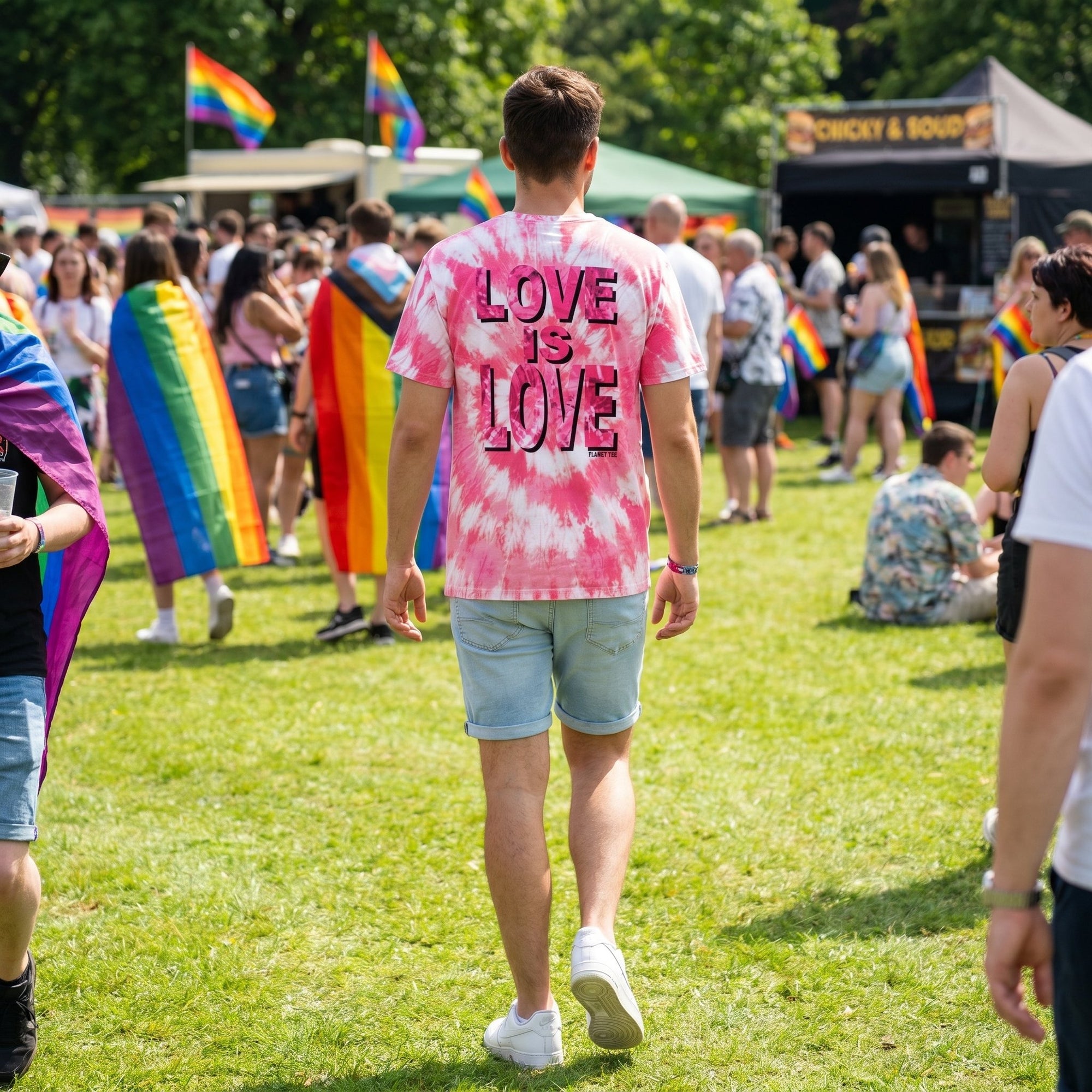 Men’s Tie Dye Heart Tee